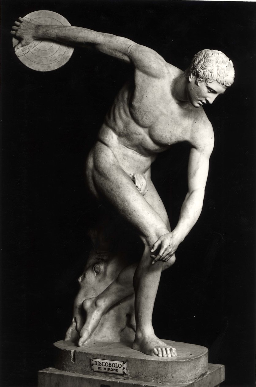 Discobolus, kopio pronssisesta alkuperäisestä tekijältä Myron