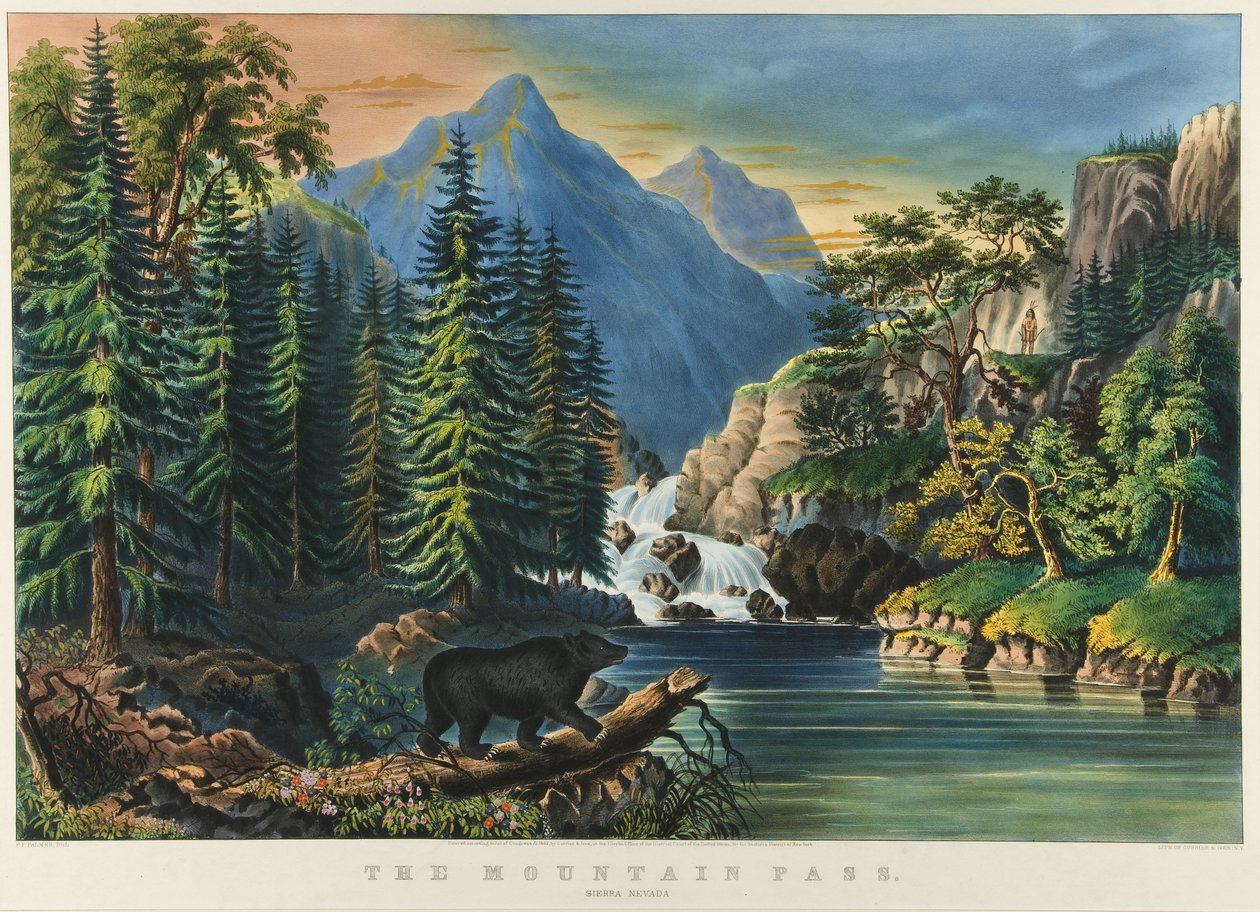 Vuoristosola: Sierra Nevada, 1867 tekijältä Nathaniel Currier