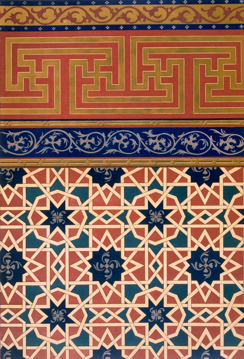 Pl 22 Arkkitehtoninen sisustus, todennäköinen mosaiikkityö, sis. reuna, 1800-luku (folio) tekijältä N. Simakoff