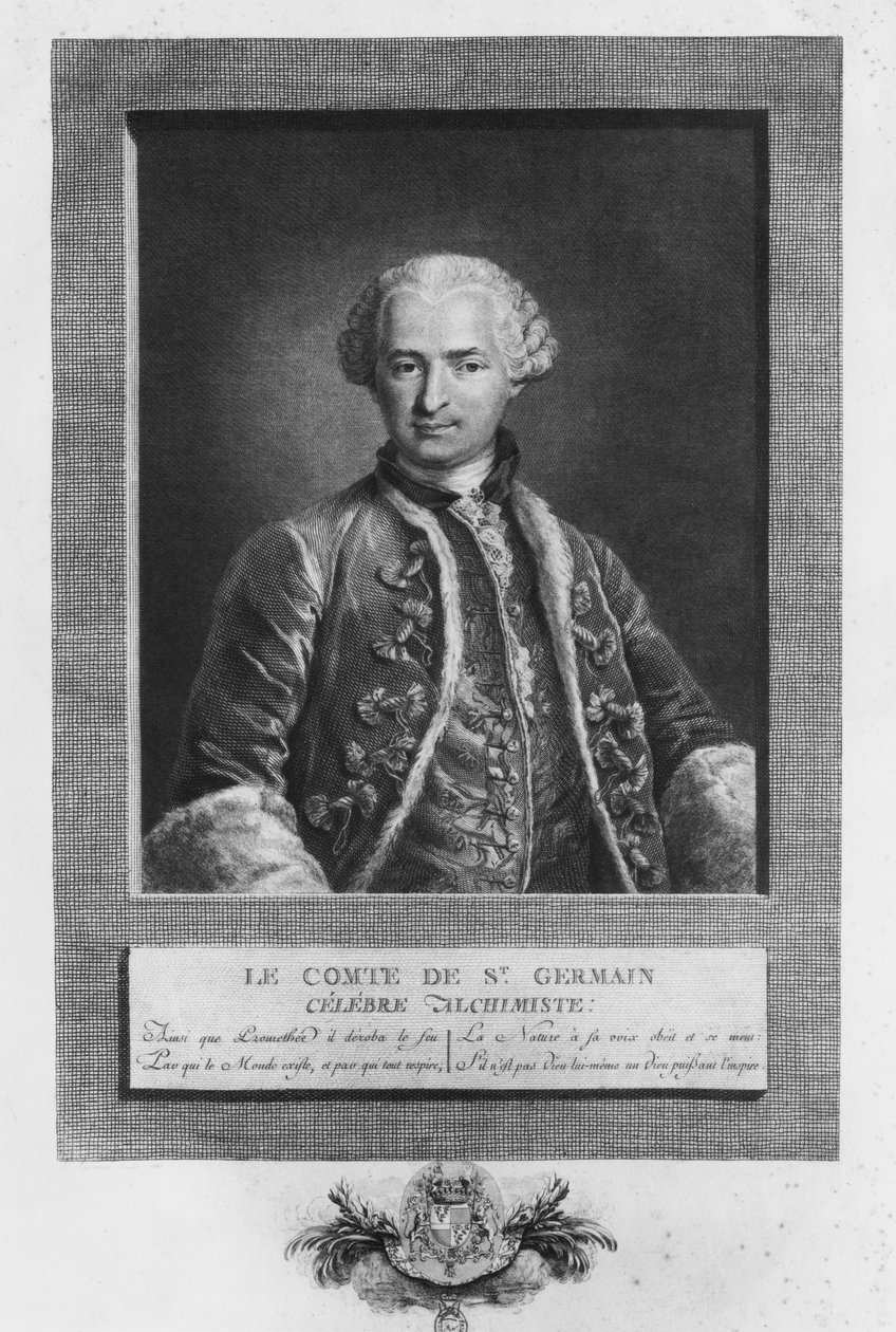 St. Germainin kreivi, kuuluisa alkemisti, 1783. tekijältä N. Thomas