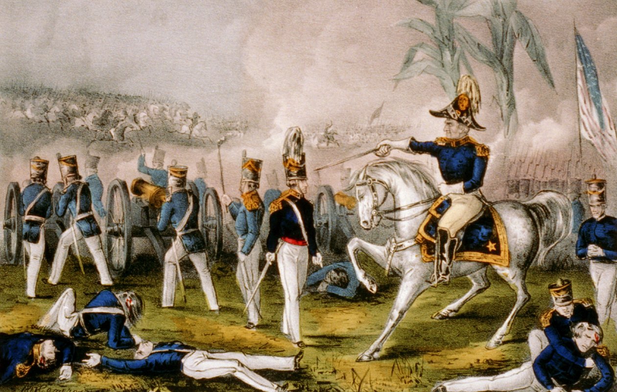 Hieman lisää rypäleitä Captain Bragg, 1847 tekijältä N. and Ives, J.M. Currier