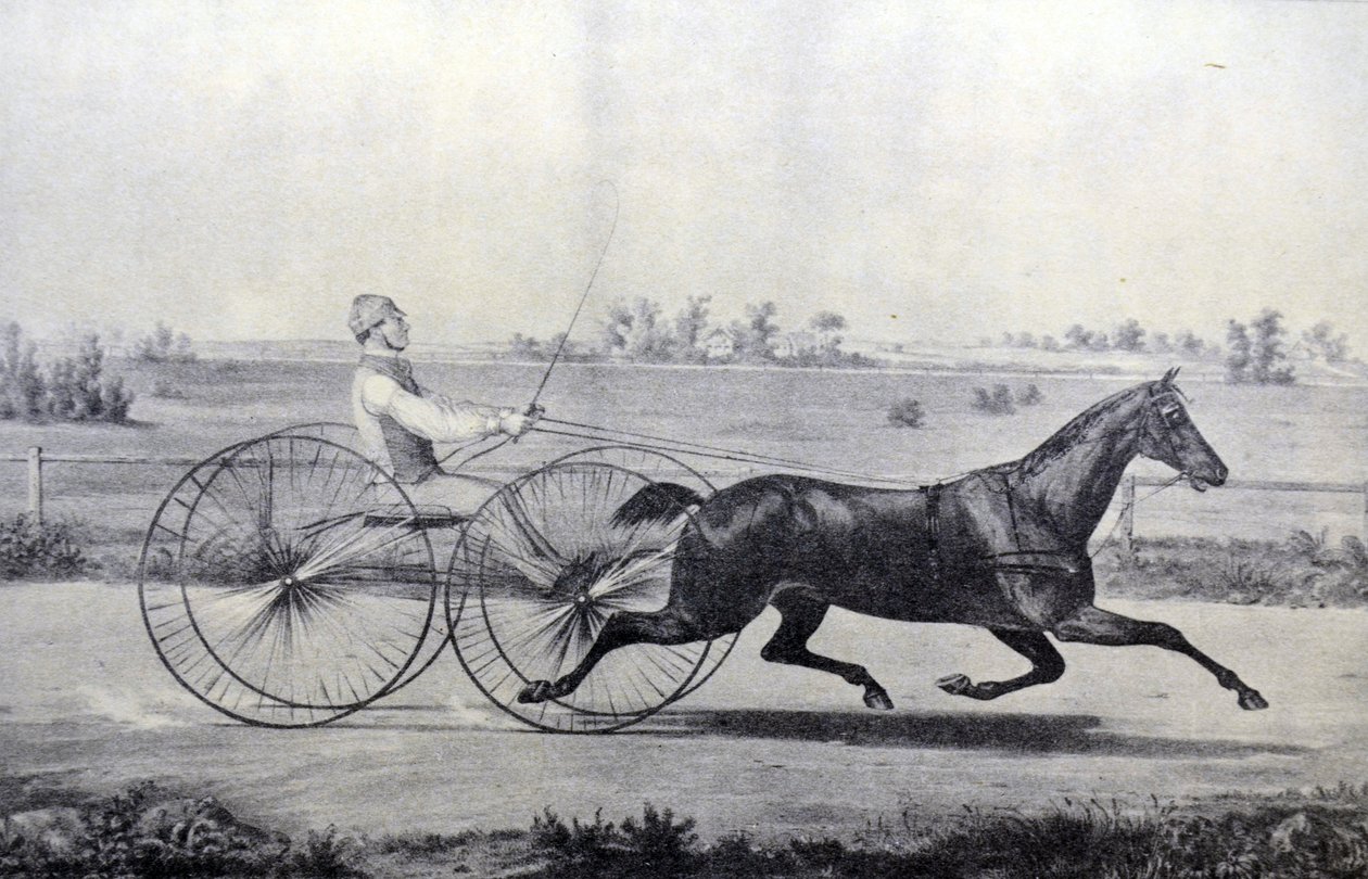 Currier & Ives -kuvitus 1800-luvulta. Floran temppeli tekijältä N. and Ives, J.M. Currier