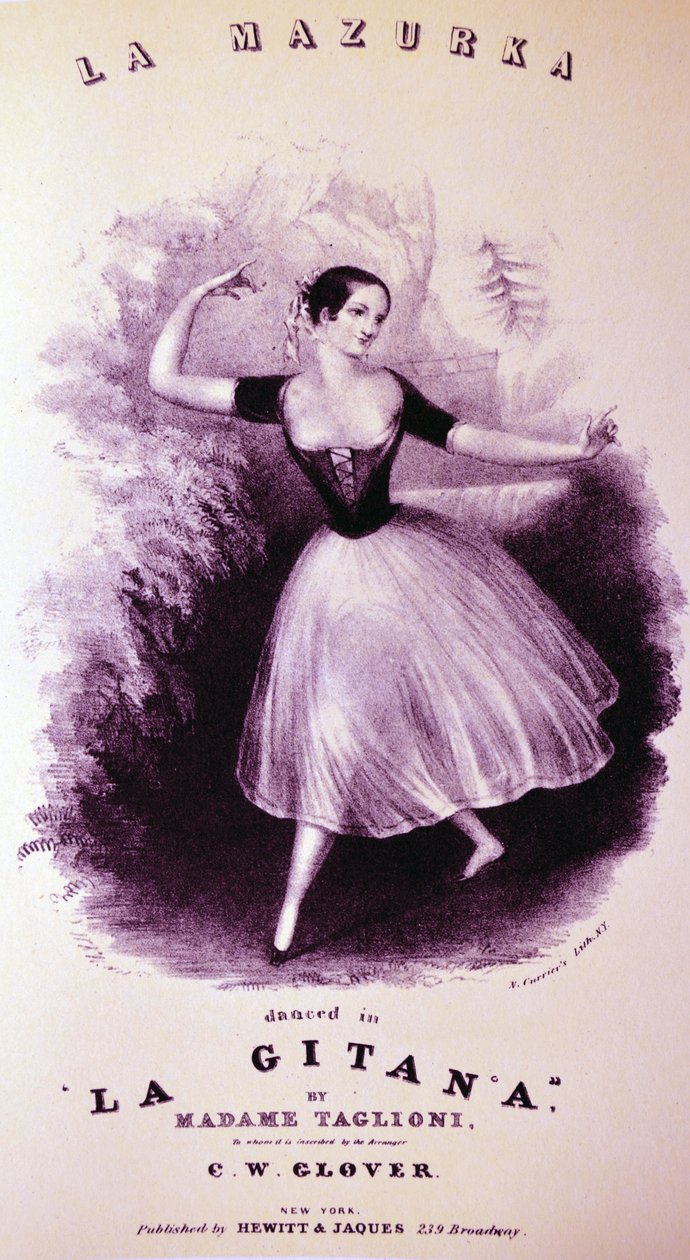 Currier & Ives -kuvitus 1800-luvulta. La Mazurka tekijältä N. and Ives, J.M. Currier
