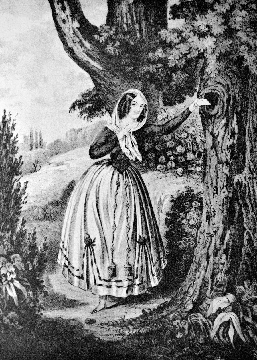 Currier & Ives -kuvitus 1800-luvulta. Minun ensimmäinen rakkaus tekijältä N. and Ives, J.M. Currier
