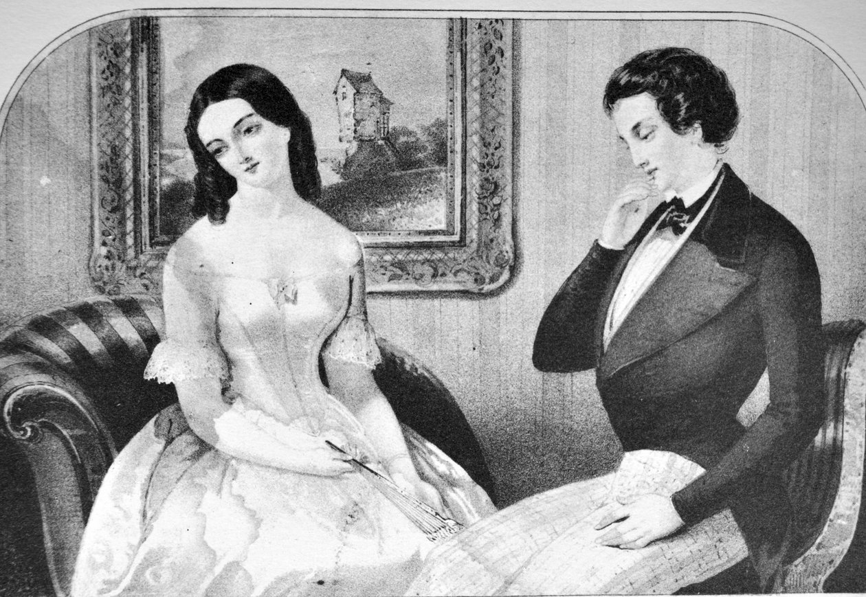 Currier & Ives -kuvitus 1800-luvulta. Kysymyksen esittely tekijältä N. and Ives, J.M. Currier