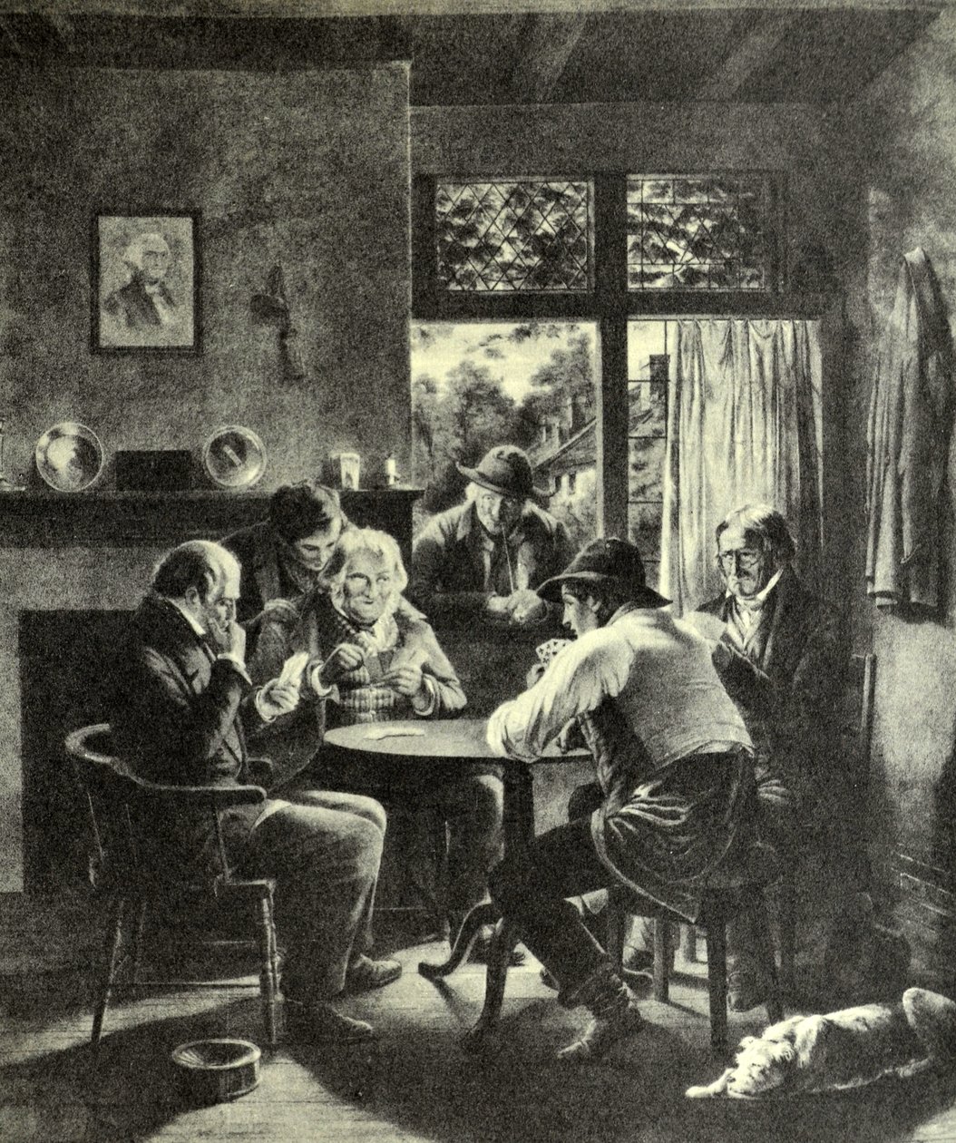 Currier & Ives -kuvitus 1800-luvulta. Kumi, anna hänen Trumpeilleen tekijältä N. and Ives, J.M. Currier