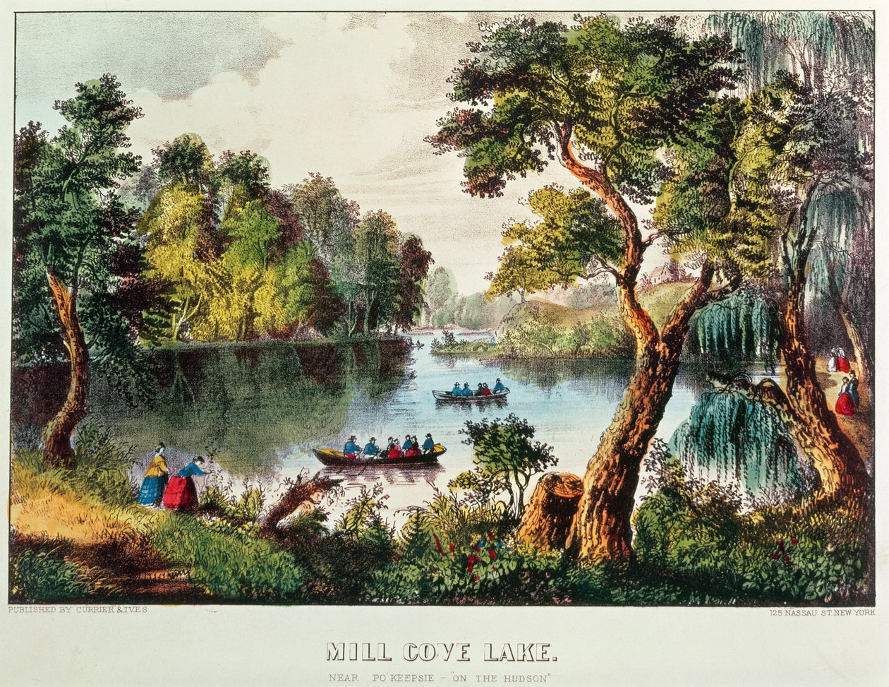 Mill Cove Lake tekijältä N. and Ives, J.M. Currier