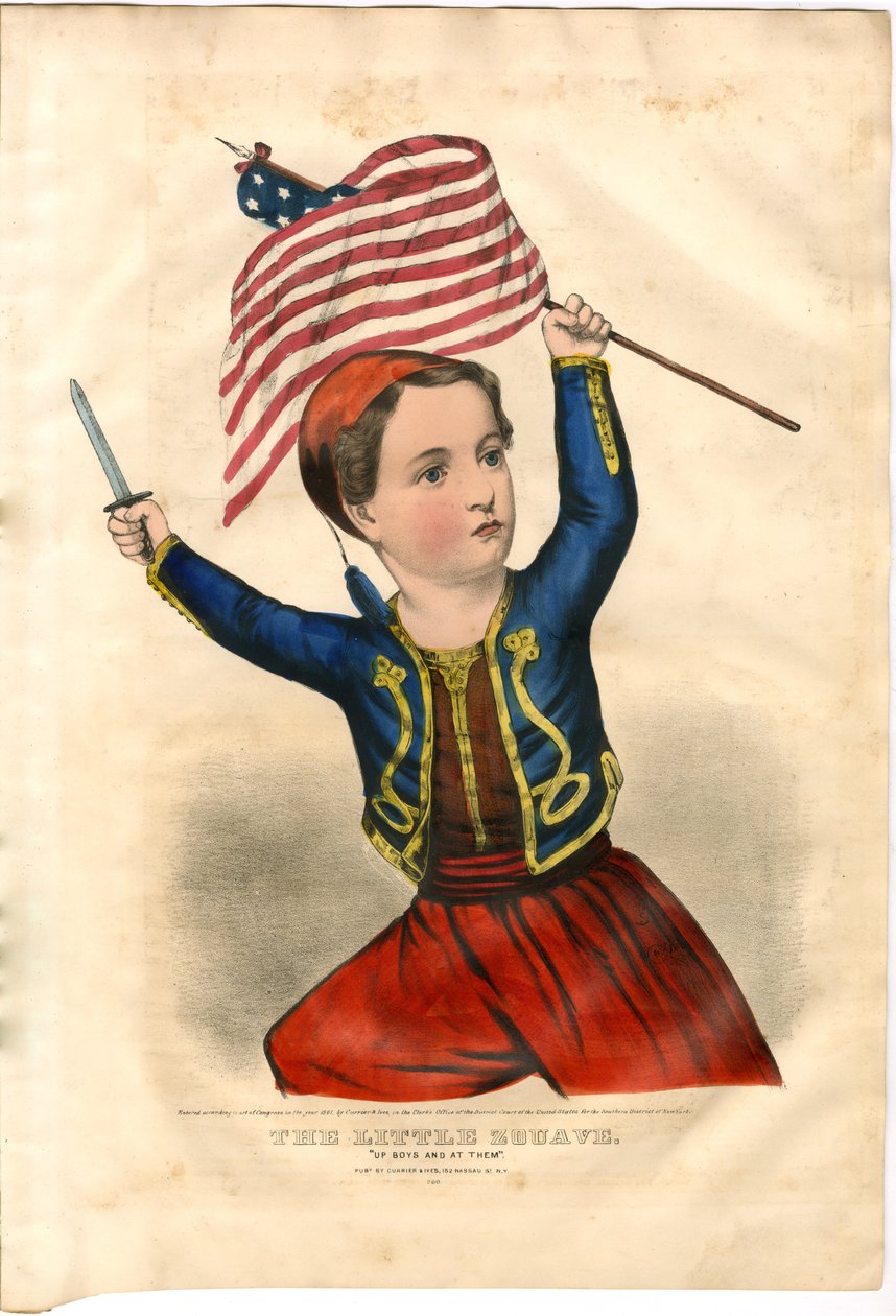 Pikku Zouave, n. 1860-luku tekijältä N. and Ives, J.M. Currier