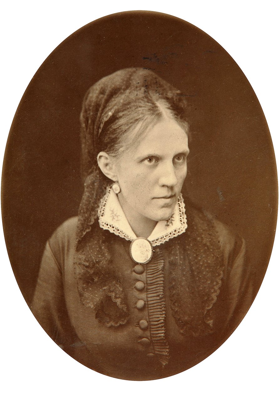 Anna Dostyevskaja, venäläisen kirjailijan Fjodor Dostojevskin vaimo, 1800-luvun lopulla tai 1900-luvun alussa tekijältä N.A. Lorenkovich