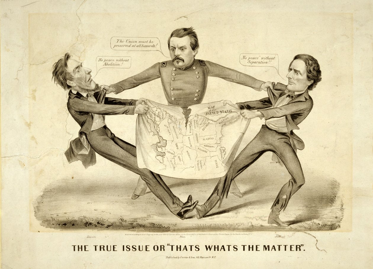 Todellinen ongelma eli "Se on asia erikseen". tekijältä N. and Ives J.M. (1824 95) Currier