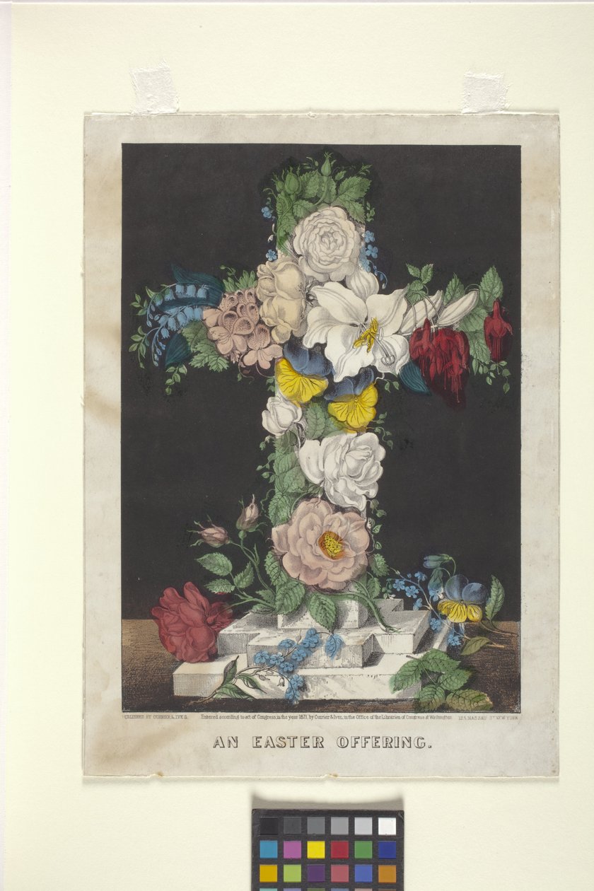 Pääsiäisuhri (käsinvärjätty litografia) tekijältä N. and Ives J.M. (1824 95) Currier