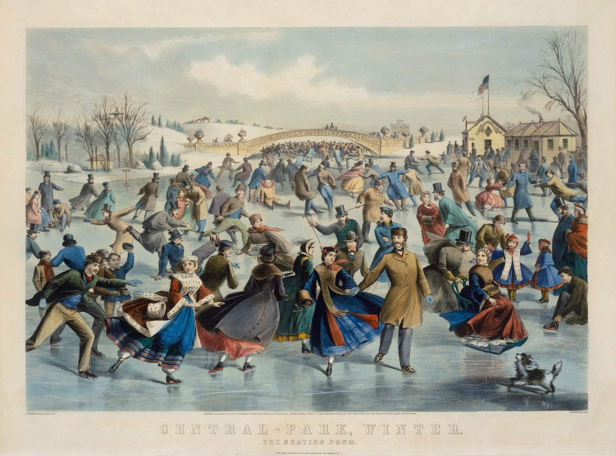 Central Park, Talvi – Luistelulampi tekijältä Currier and Ives