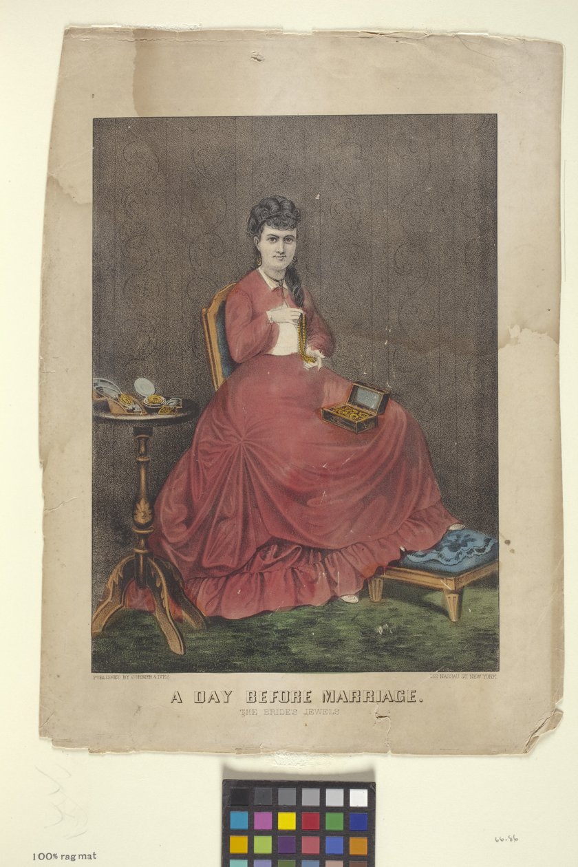 Päivä ennen häitä (käsinvärinen litografia) tekijältä N. and Ives J.M. (1824 95) Currier