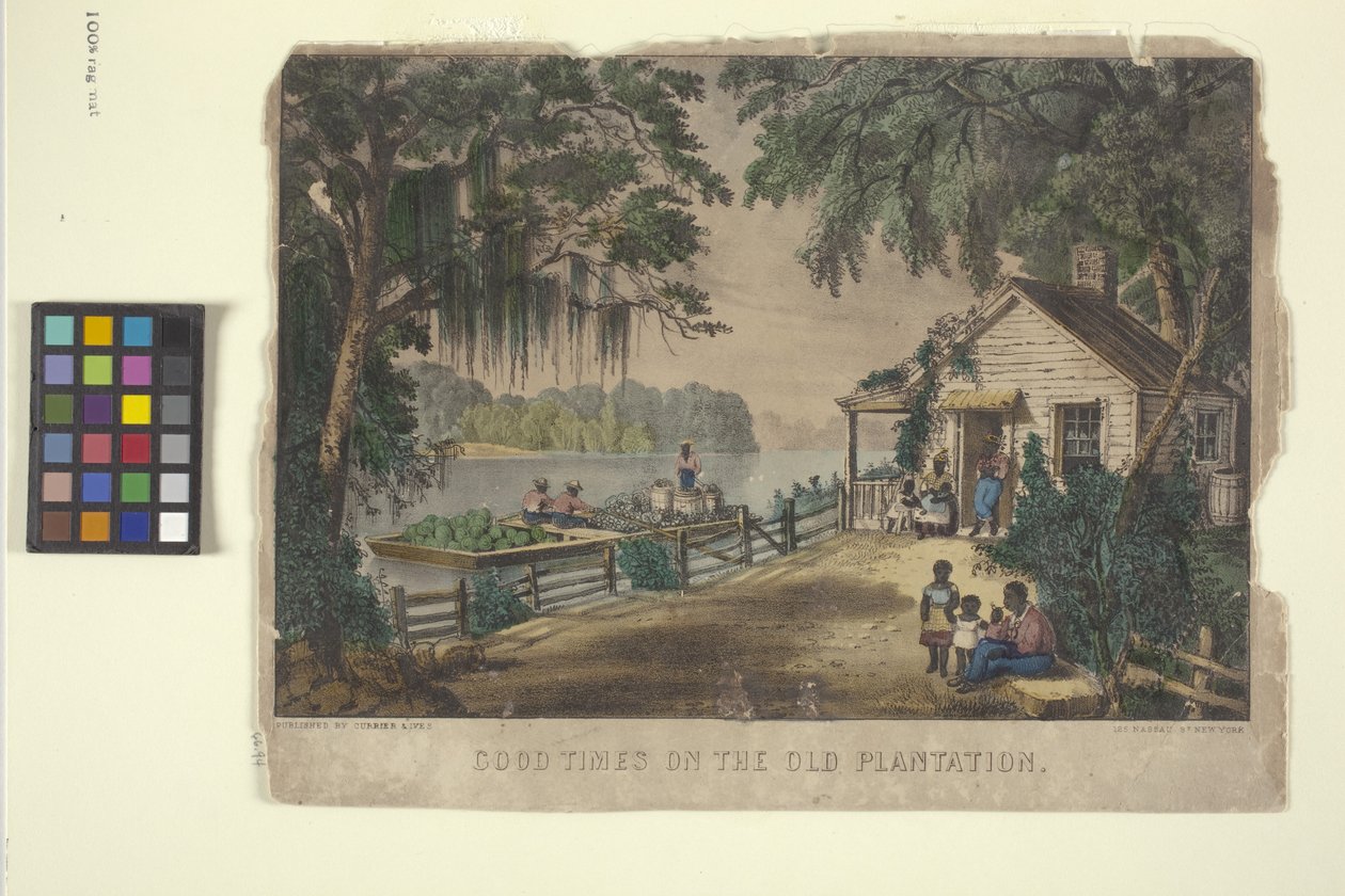 Good Times At The Old Plantation (käsinvärinen litografia) tekijältä N. and Ives J.M. (1824 95) Currier