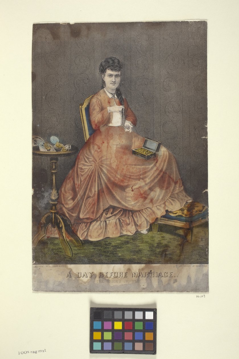 Päivä ennen häitä (käsinvärinen litografia) tekijältä N. and Ives J.M. (1824 95) Currier
