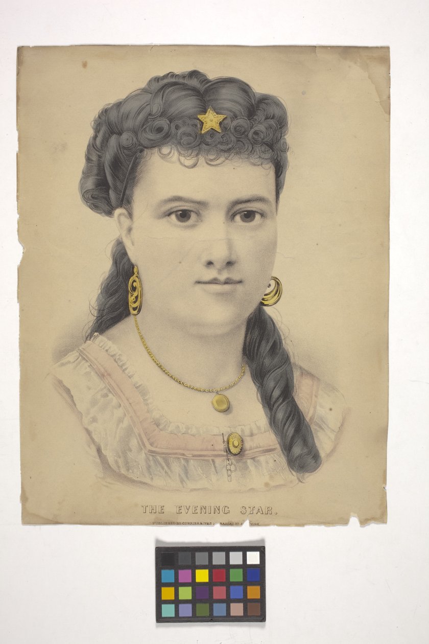 Iltatähti (käsinvärjätty litografia) tekijältä N. and Ives J.M. (1824 95) Currier