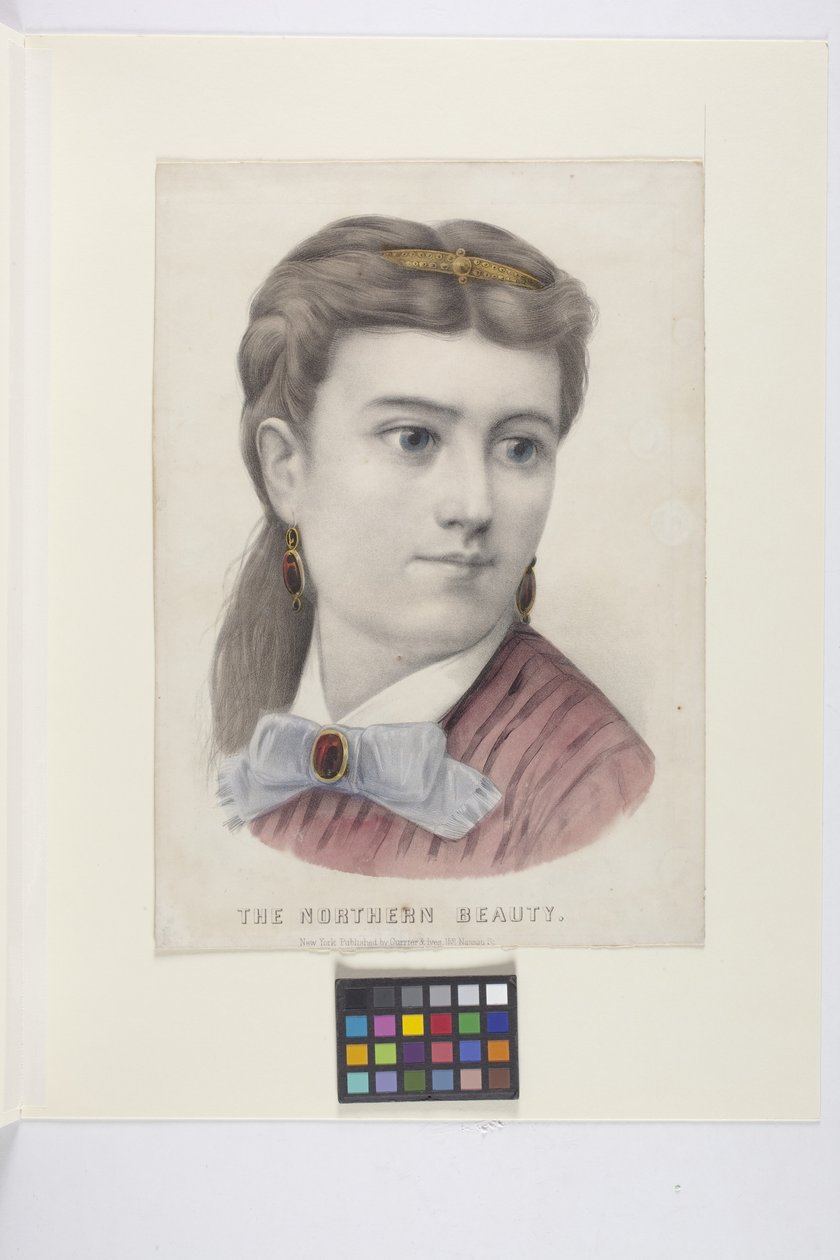 Pohjoinen kaunotar (käsinvärinen litografia) tekijältä N. and Ives J.M. (1824 95) Currier