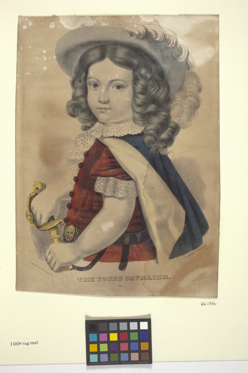Nuori Cavalier (käsinvärjätty litografia) tekijältä N. and Ives J.M. (1824 95) Currier