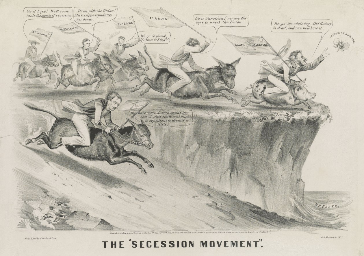 "Secessioliike" tekijältä Currier and Ives