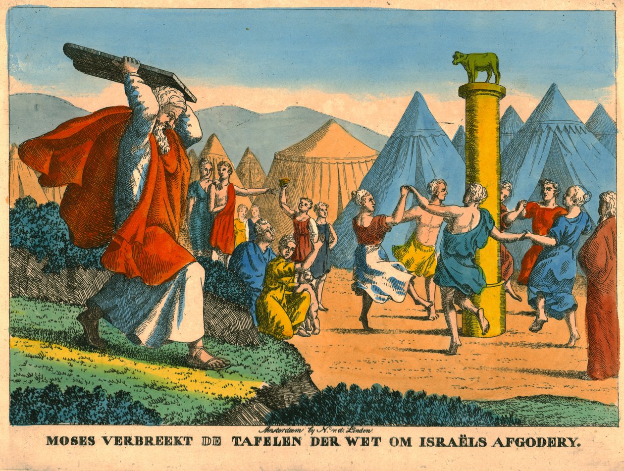 Mooses ja israelilaisten epäjumalanpalvelus. tekijältä N v d Linden