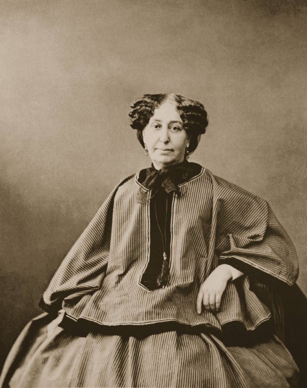 George Sand, 1865 (valokuvakaiverrus) tekijältä Nadar