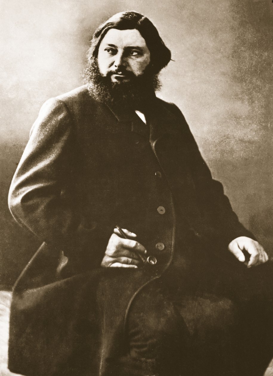 Gustave Courbet, n. 1861 (valokuvakaiverrus) tekijältä Nadar