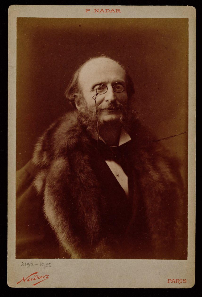Jacques Offenbach (1819-80), saksalainen säveltäjä, muotokuvakuva tekijältä Nadar