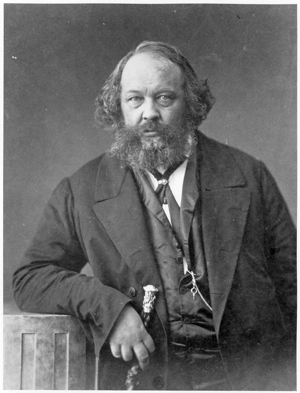 Mihail Aleksandrovitš Bakuninin (1814-76) muotokuva, s. 1860 tekijältä Nadar