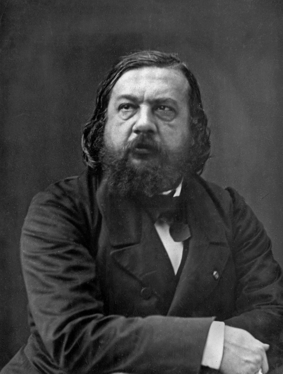 Theophile Gautier (1811-1872) ranskalainen runoilija, kirjailija, dramaattinen kirjailija ja kriitikko täällä vuonna 1856 Felix Nadarin kuva Disderi Albumista (n.16 sivu 3) tekijältä Nadar