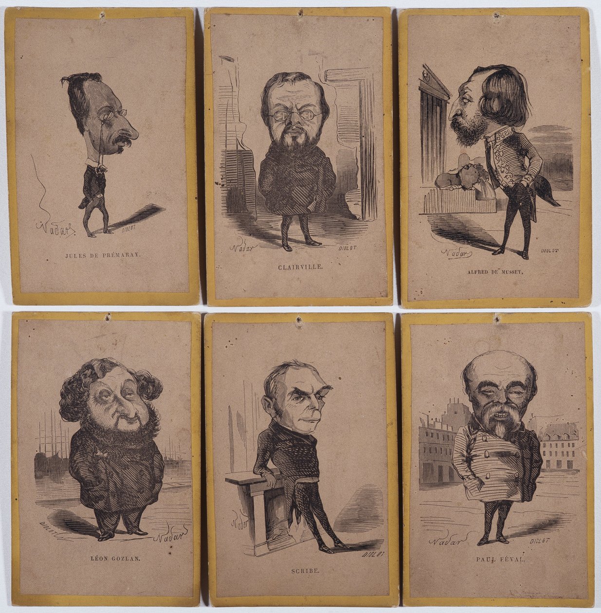 6 muotokuvalatausta (muotokuvalataus): Jules de Premaray (Jules Martial Regnault tekijältä Nadar