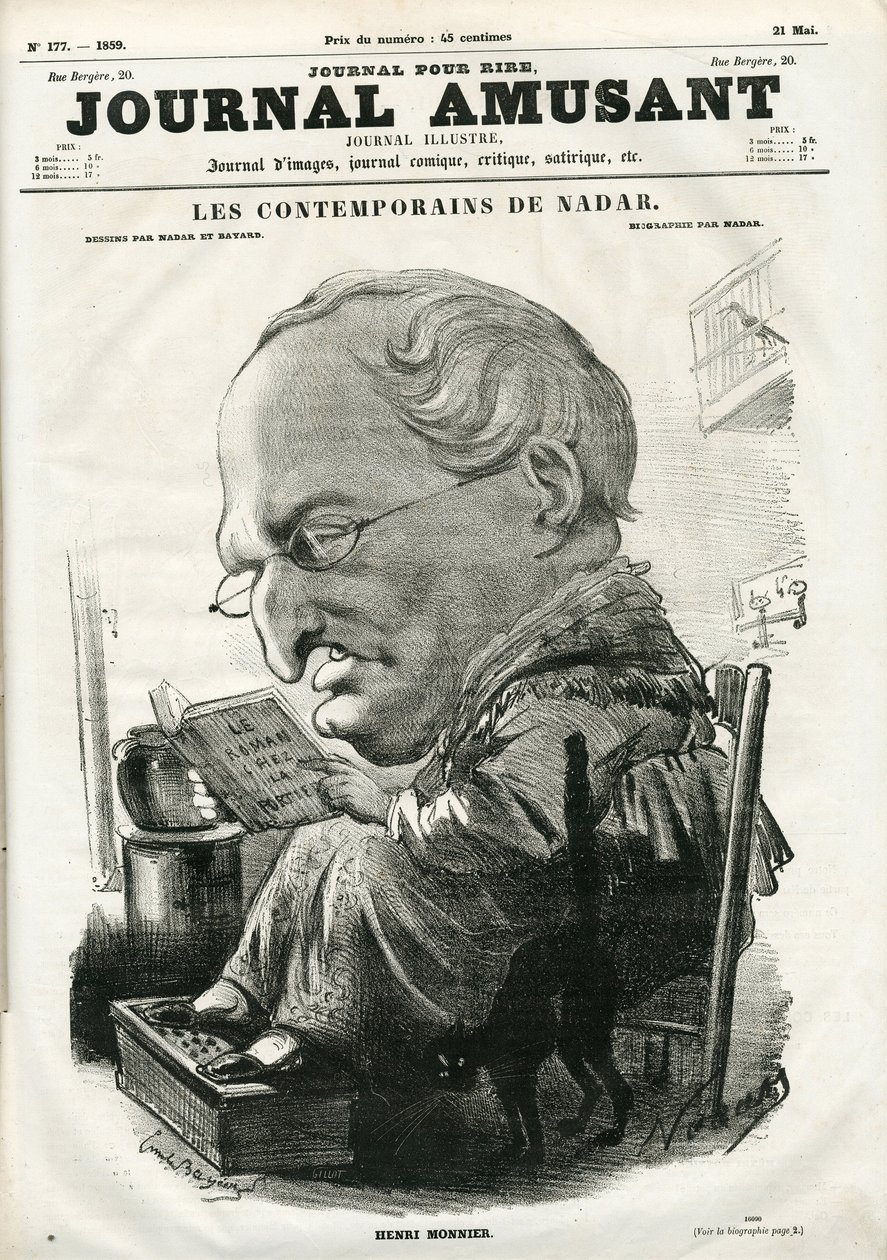 Le Journal Amusantin kansi, 5. toukokuuta 1859 (kaiverrus) tekijältä Nadar