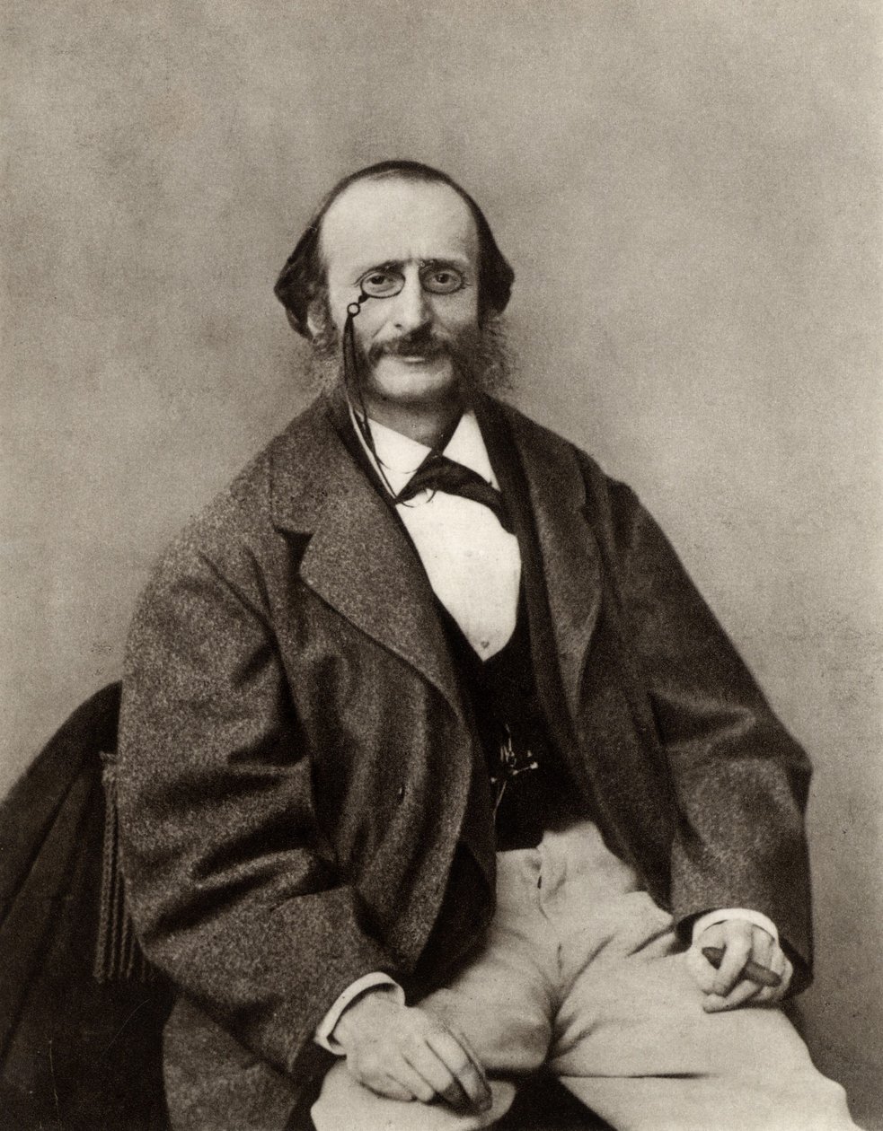 Jacques Offenbach (1819-1880) (m/w valokuva) tekijältä Nadar