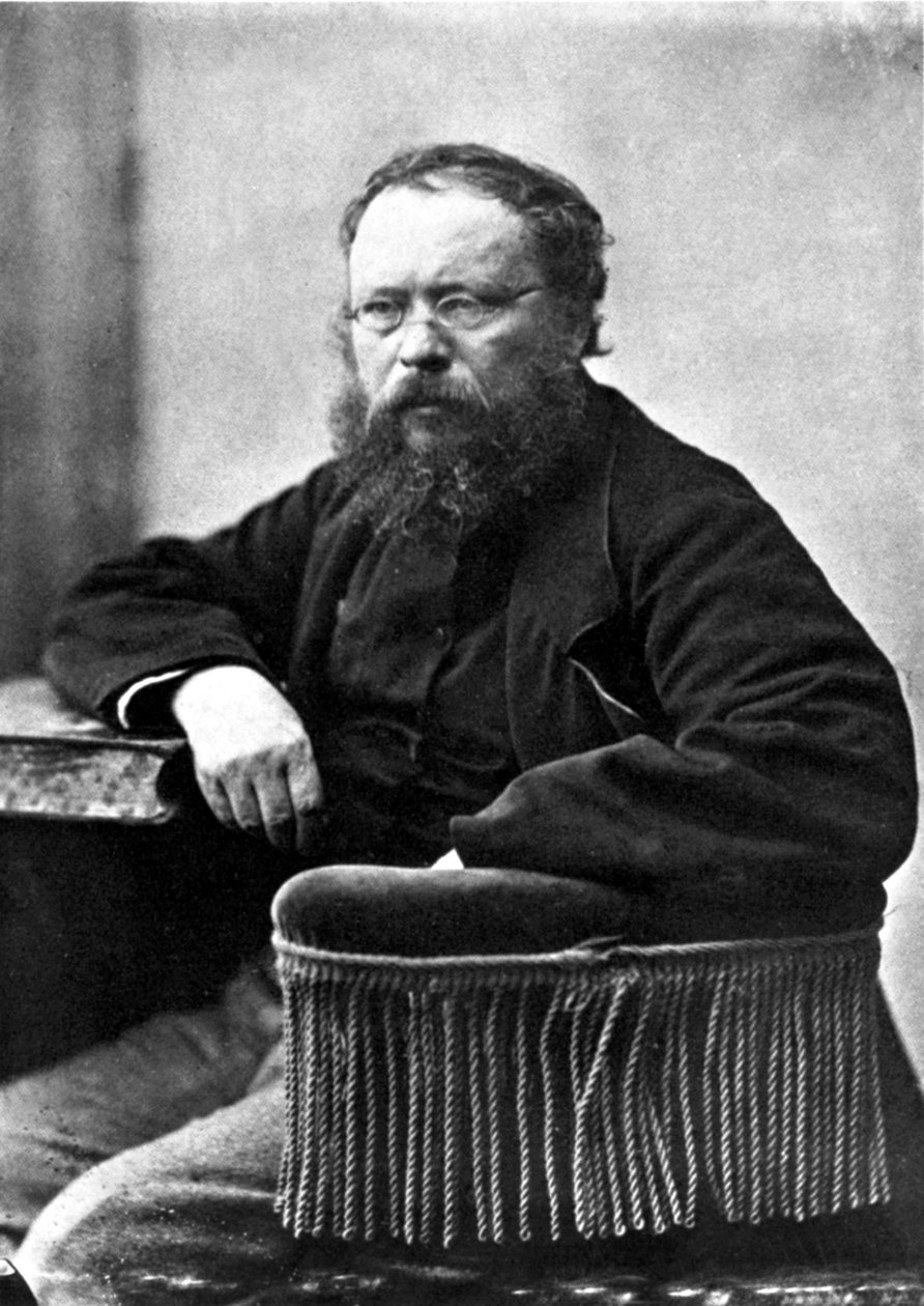 Pierre Joseph Proudhon (1809-1865) ammattiliitto ranskalainen sosialisti ja poliittinen teoreetikko, valokuva Gaspard Felix Tournachon sanoi Felix Nadarin (1820-1910) vuonna 1865 tekijältä Nadar