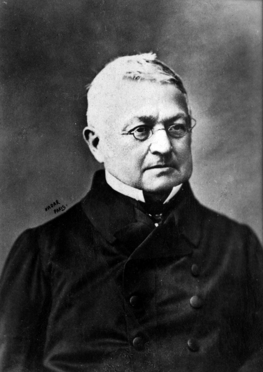 Ranskan tasavallan presidentin Adolphe Thiersin (1797-1877) muotokuva 19. päivän lopulla (kuva) tekijältä Nadar