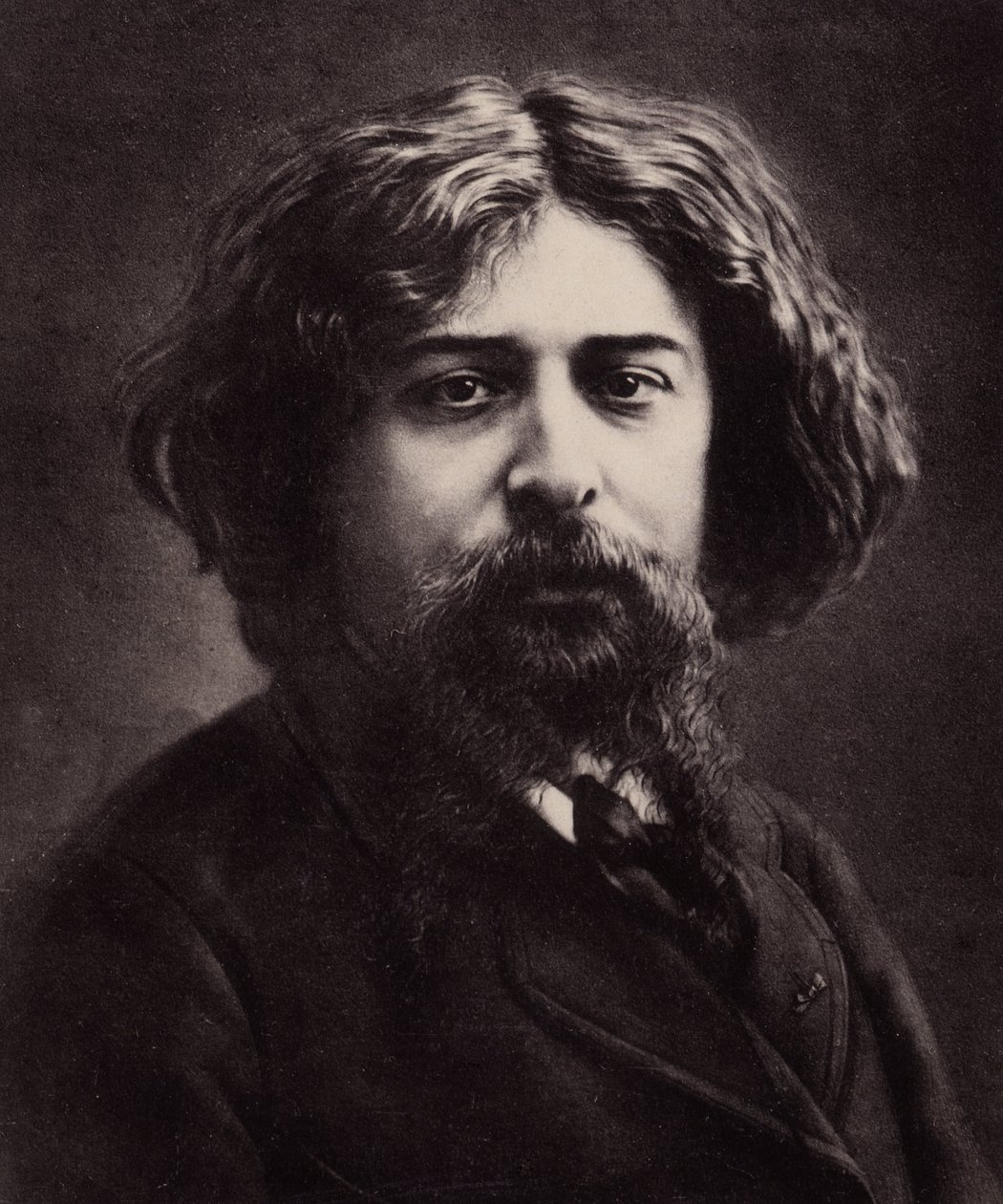 Ranskalaisen kirjailijan Alphonse Daudetin (1840-1897) muotokuva (kuva) tekijältä Nadar