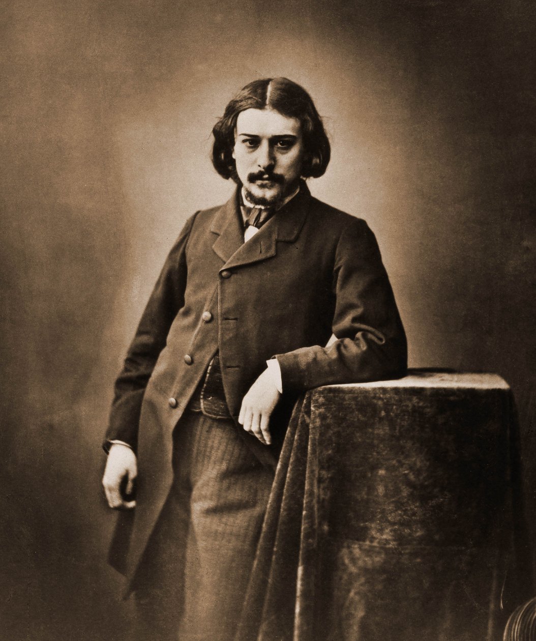 Runoilijan, kirjailijan Alphonse Daudetin muotokuva 1840-1897 (kuva) tekijältä Nadar