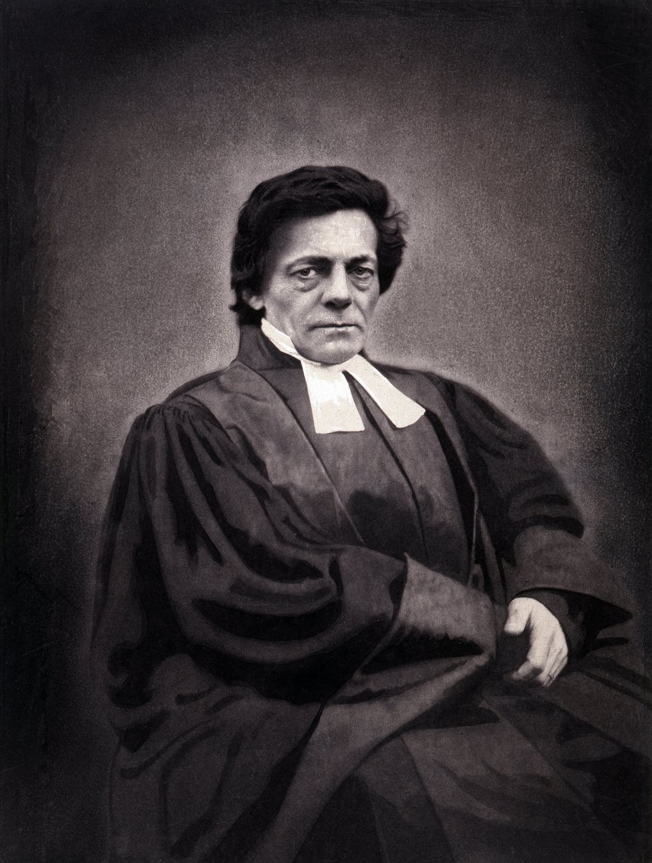 Muotokuva Alphonse Monodista, sveitsiläisestä pastorista (1802-1856) tekijältä Nadar