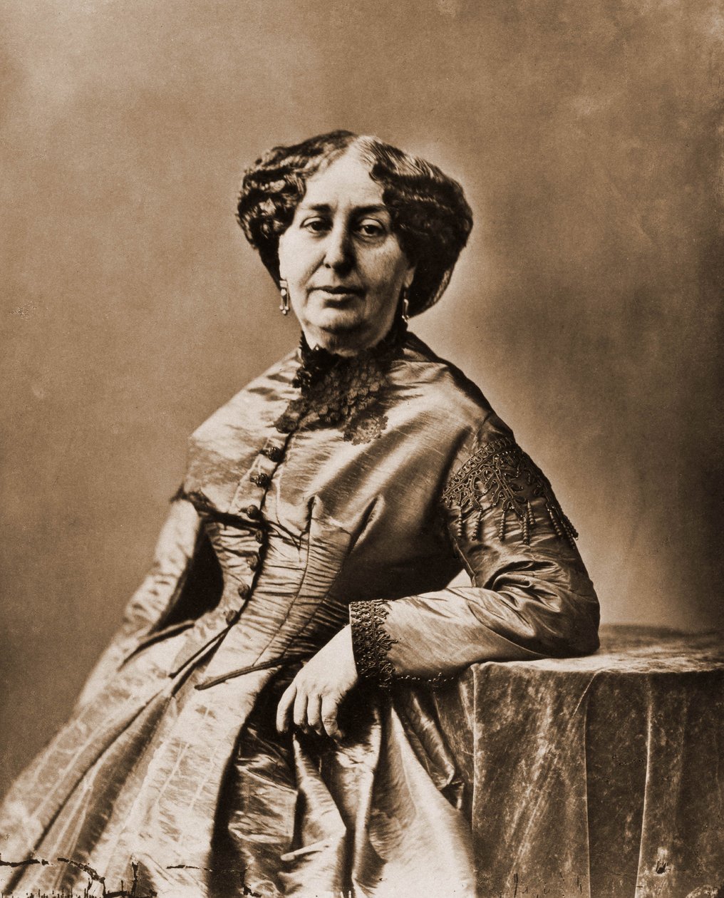 George Sandin (Aurore Dupin, Baronne Dudevant) (1804-1876), kirjailijan muotokuva (kuva) tekijältä Nadar