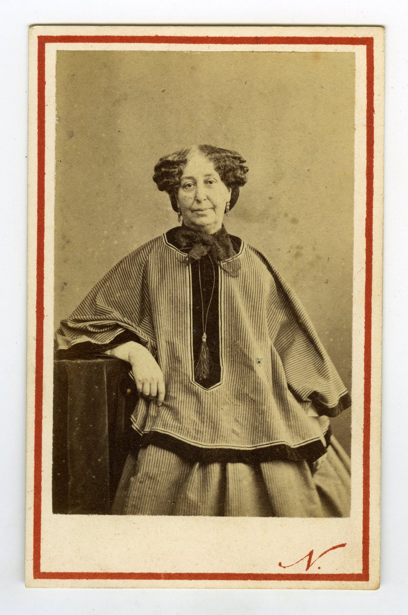 Muotokuva kirjailijasta George Sandista (1804-1876) (Aurore Dupin), paronitar Dudevantista. Käyntikortti tekijältä Nadar