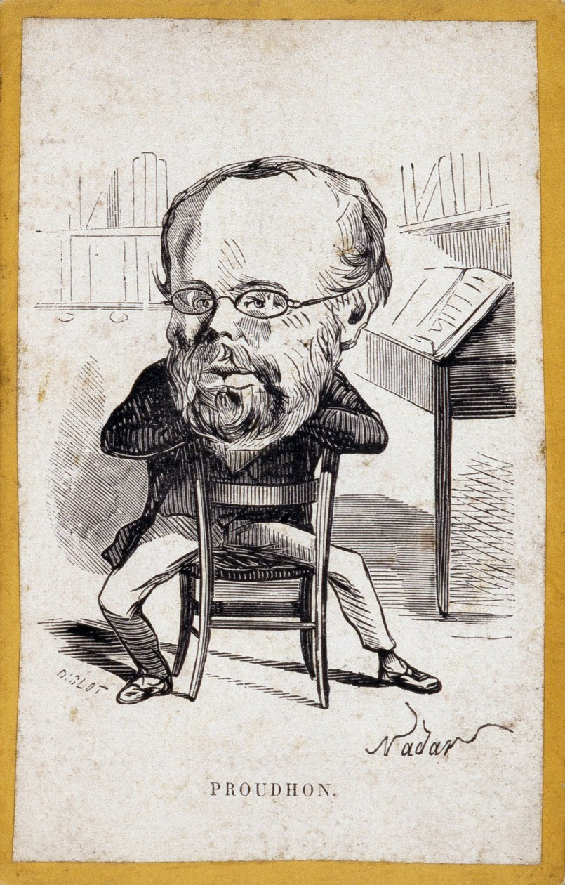 Pierre-Joseph Proudhon (Pierre Joseph Proudhon) muotokuvalataus (muotokuvalataus) tekijältä Nadar