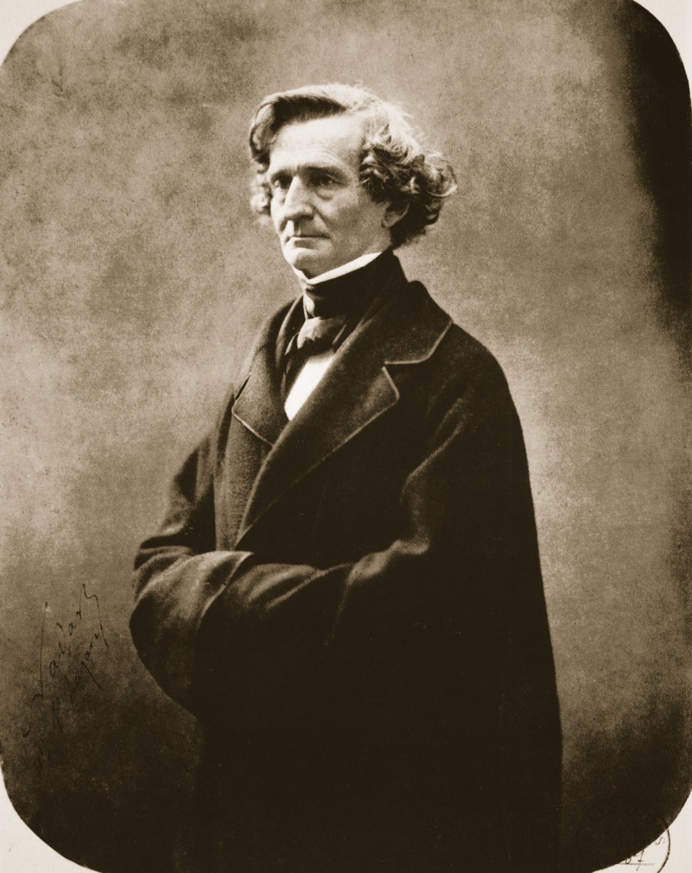 Hector Berlioz, 1863 (valokuvakaiverrus) tekijältä Nadar