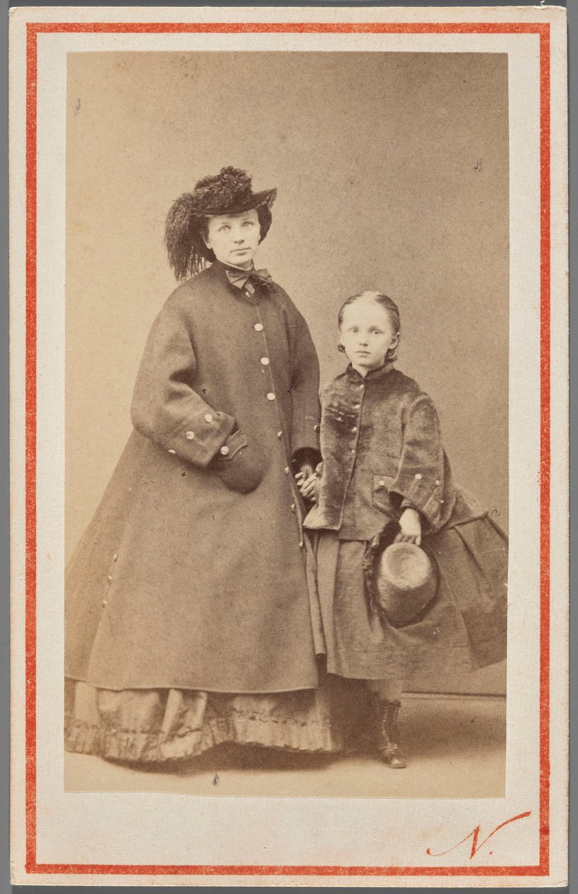 Muotokuva Jadwiga Garczyńskasta, o.s. Pruszak (1834-1917), tyttärensä kanssa tekijältä Nadar