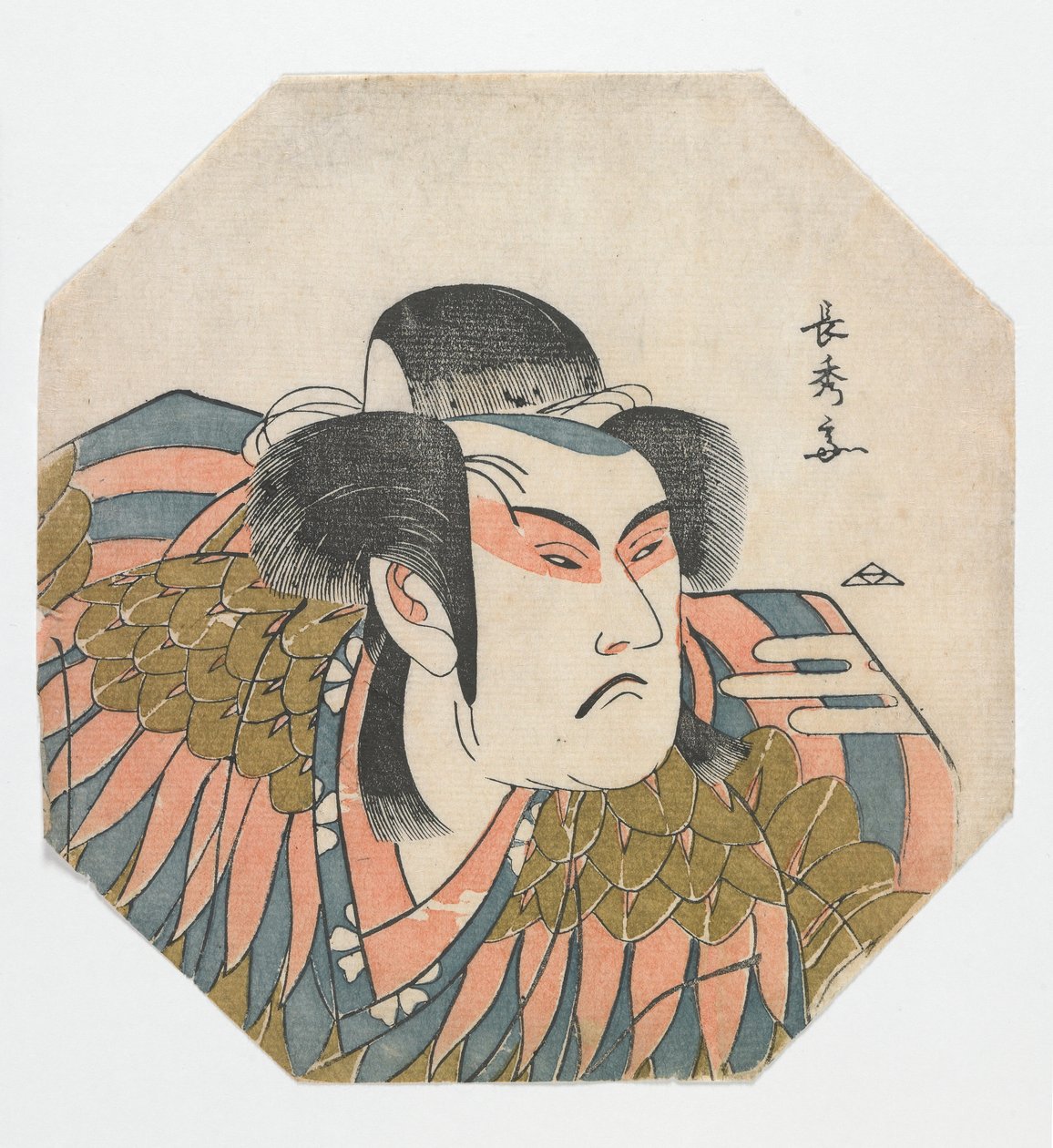 Näyttelijä, Edo-kausi, 1857 (värillinen puupiirros) tekijältä Nagahide
