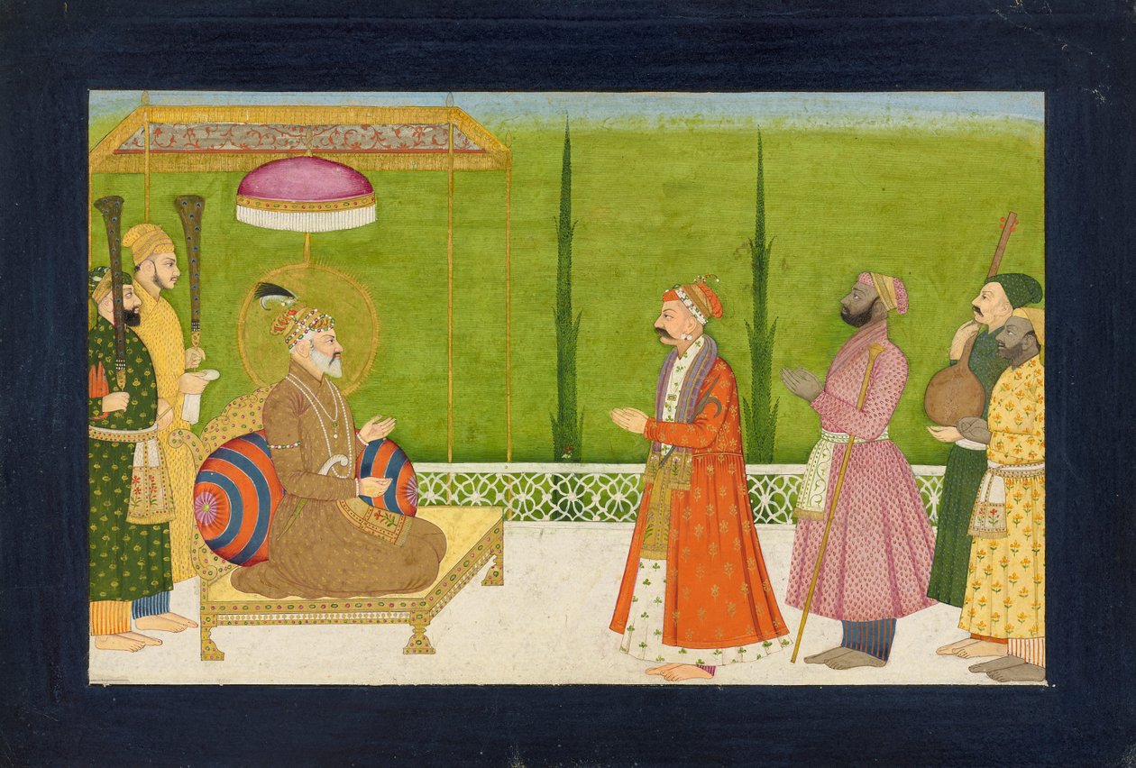 Runoilija Sundar Das ennen keisari Shah Jahania, folio <em>Sundar Shringarista</em> tekijältä Nainsukh