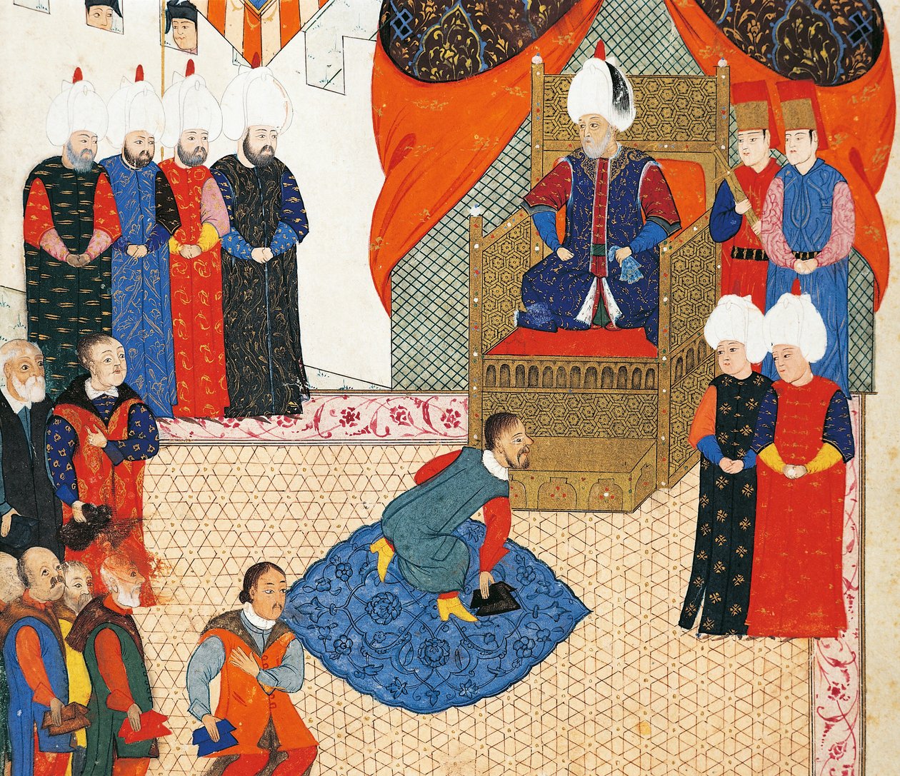 Unkarin kruununprinssin Zsigismond Janosin vastaanotto, Suleyman I 29. kesäkuuta tekijältä Nakkaş Osman