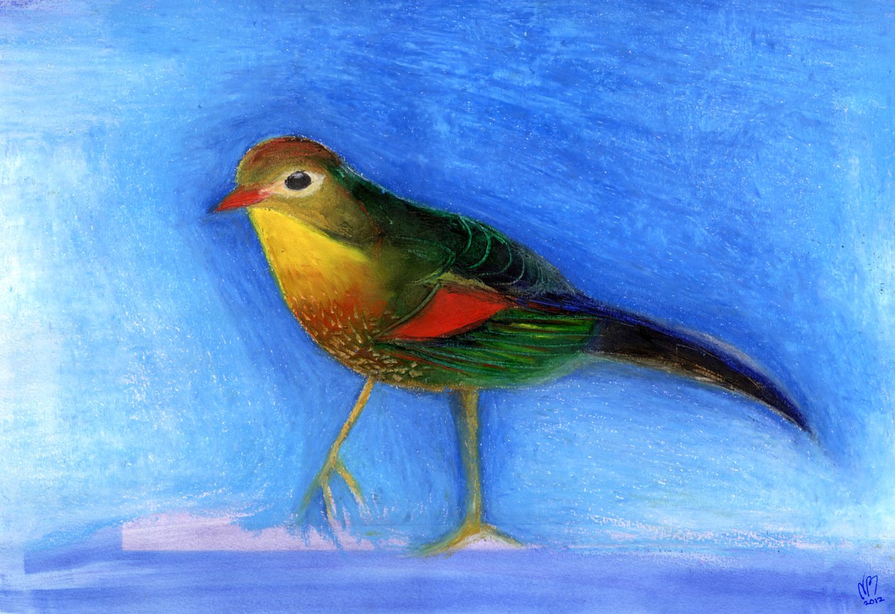 Nightingale Light, 2012, (öljypastelli paperille) tekijältä Nancy Moniz Charalambous