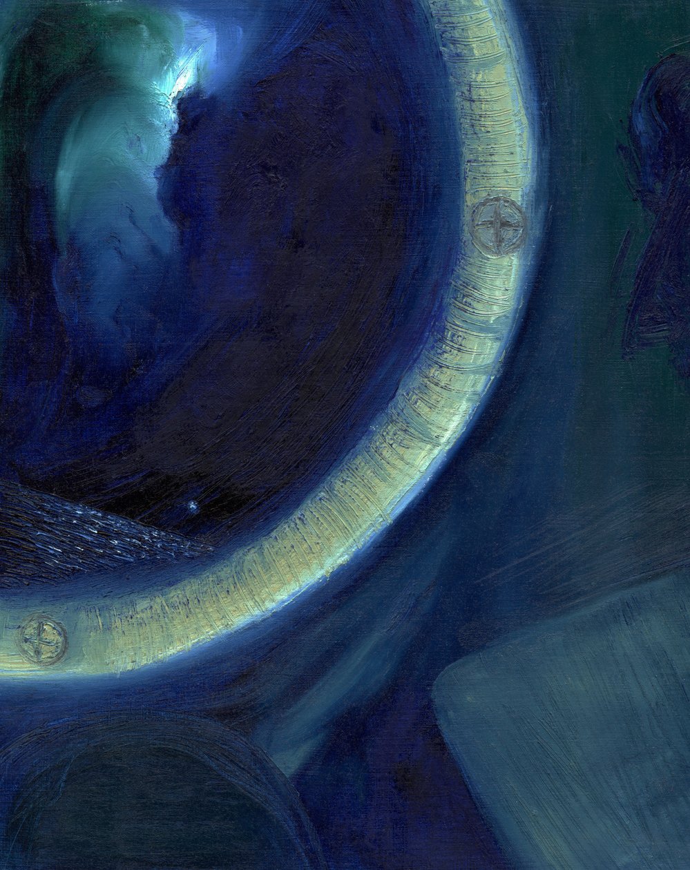 The Upper Berth, 2015, (öljy kortille) tekijältä Nancy Moniz Charalambous