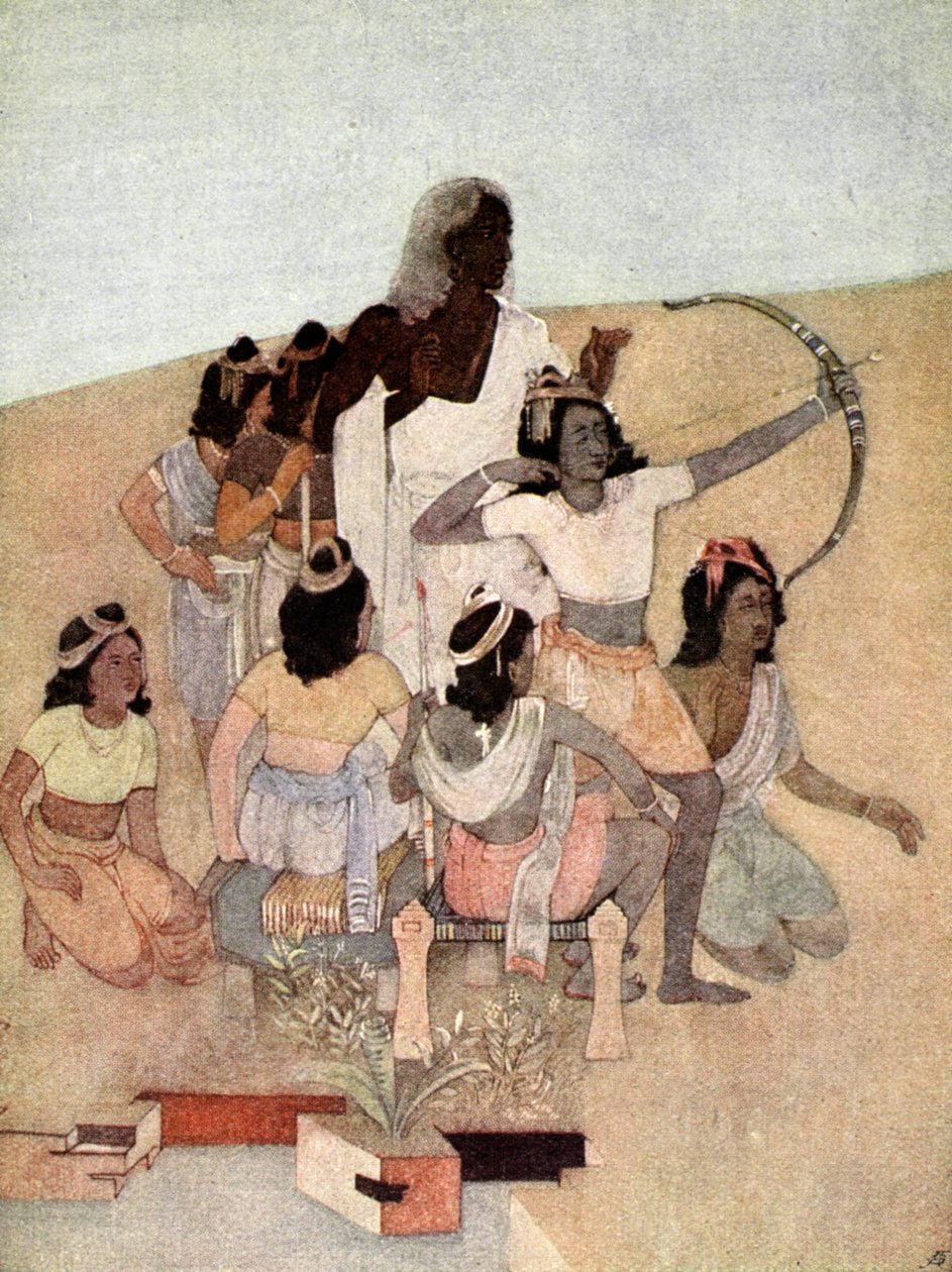 "Prinssien oikeudenkäynti", 1913. tekijältä Nandalal Bose