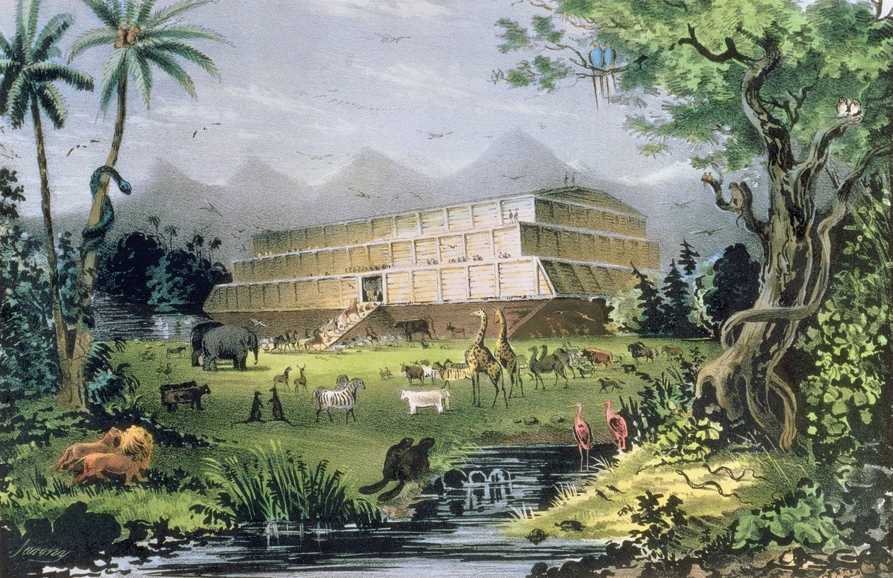 Nooan arkki, pubi. Currier ja Ives, New York, tekijältä Napoleon Sarony