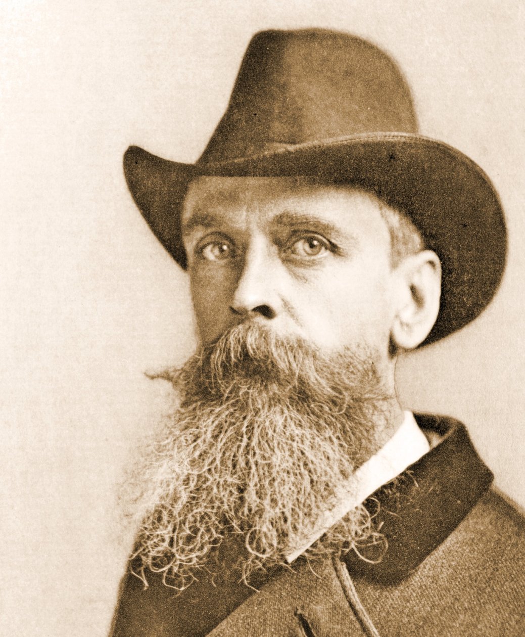 Thomas Moranin muotokuva, n. 1890 (mustavalkoinen valokuva) tekijältä Napoleon Sarony